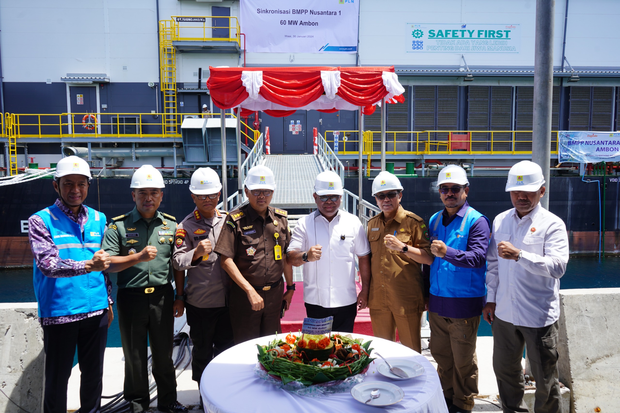 PLN Indonesia Power Meningkatkan Pasokan Listrik ke Maluku dengan Suksesnya Sinkronisasi BMPP Nusantara 1 ke Sistem Ambon