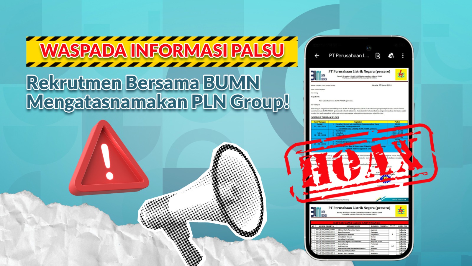 Ada Upaya Penipuan Mengatasnamakan Rekrutmen Bersama BUMN, PLN Imbau Waspadai Pungli dan Cermati Informasi